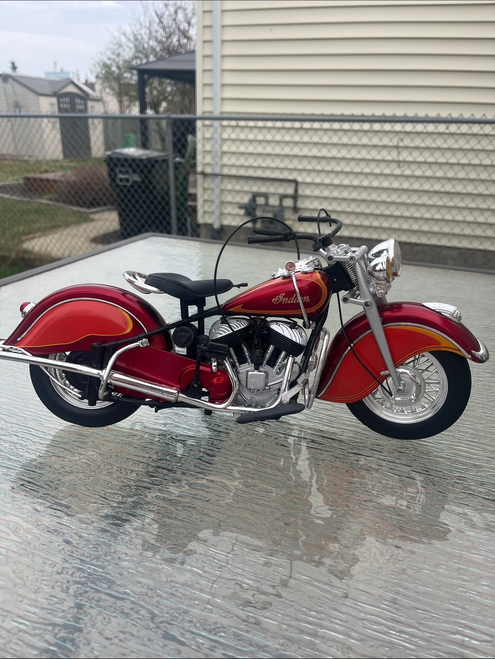 New-Ray 1948 Indian Red Chief Motorcycle Model (NOT die cast)